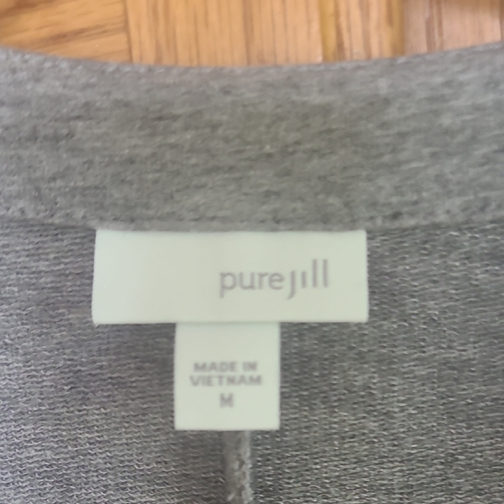 J. Jill Heather Gray Women's Cardigan Sz M - Picture 3 of 3